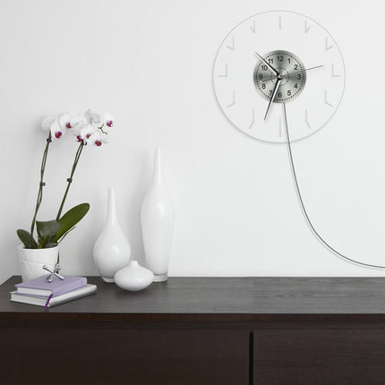 Minimalistyczny zegar ścienny z podświetleniem LED
