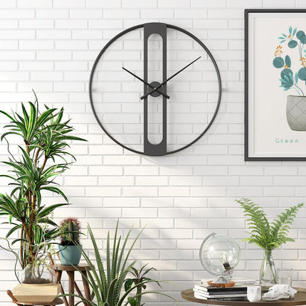 Minimalistyczny metalowy zegar ścienny nowoczesny