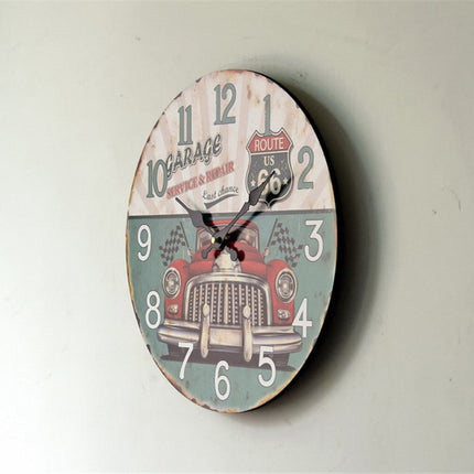 Zegar ścienny vintage z motywem Route 66