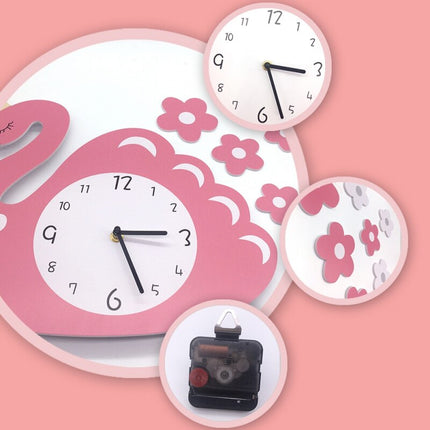 Zegar ścienny dla dzieci Łabędź