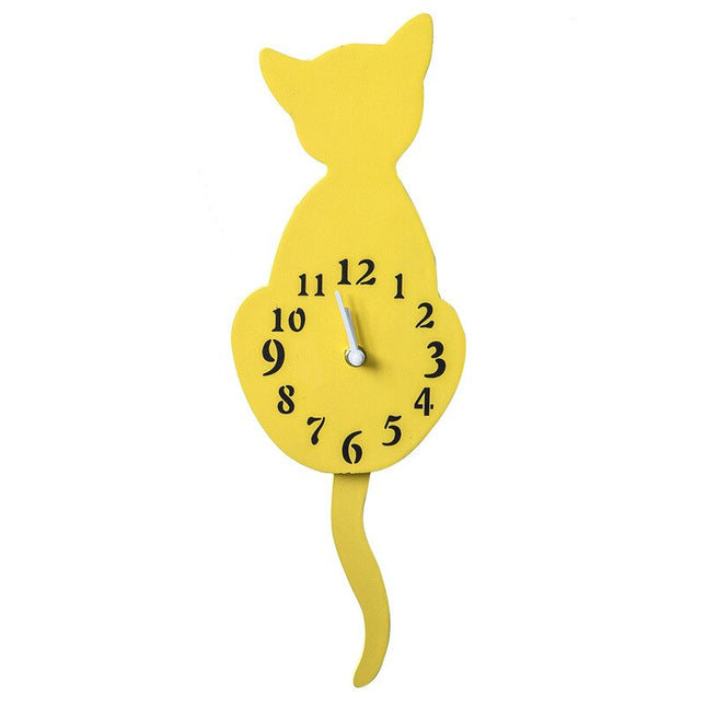 Zegar ścienny Kotek z ruchomym ogonem