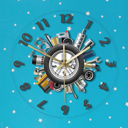 Zegar ścienny dla mechanika narzędzia