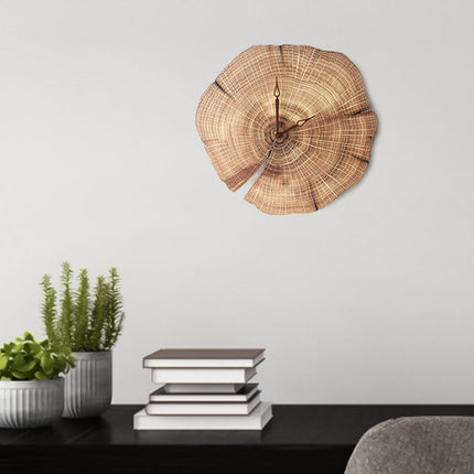 Zegar ścienny z plastra drewna