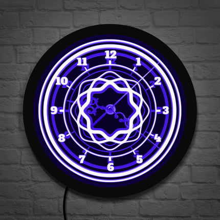 Geometryczny zegar ścienny z oświetleniem LED