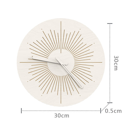 Ozdobny zegar ścienny w kształcie słońca