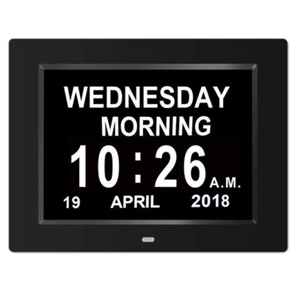 Cyfrowy zegar z datą dla seniorów