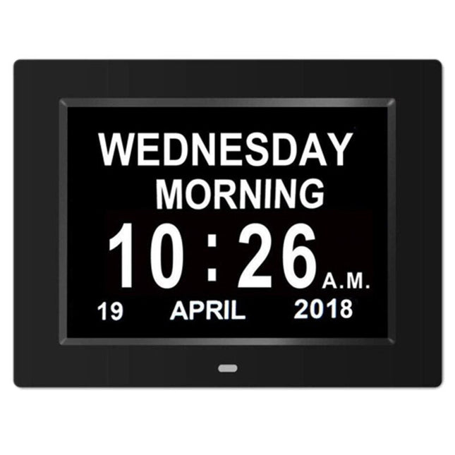 Cyfrowy zegar z datą dla seniorów