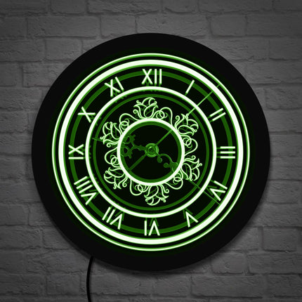 Zegar ścienny retro z oświetleniem LED