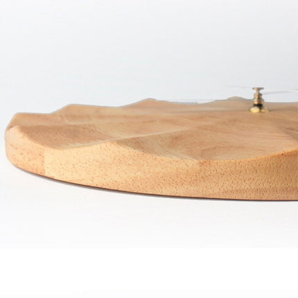 Nowoczesny drewniany zegar ścienny geometryczny