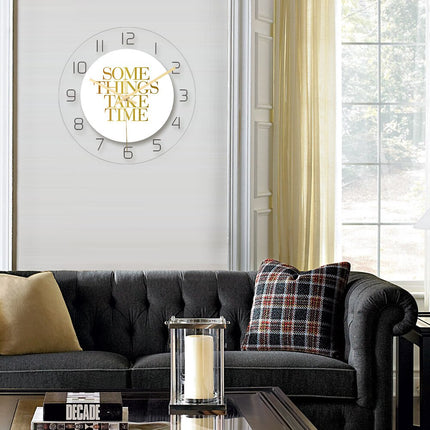 Skandynawski zegar ścienny efekt marmuru