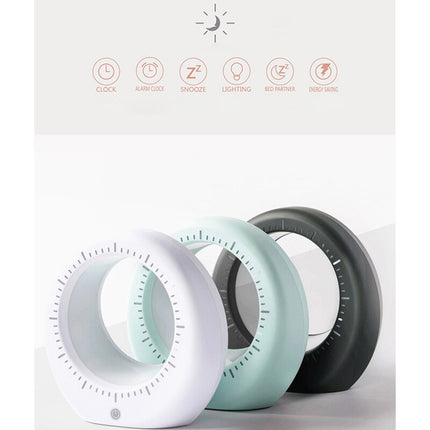 Futurystyczny budzik z lampką nocną księżyc