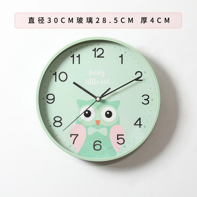 Okrągły zegar dla dzieci z królikiem