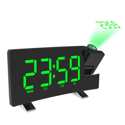 Cyfrowy zegar biurkowy LED z projektorem
