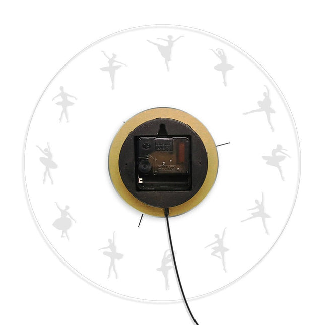 Zegar ścienny LED dla baletnicy tancerki