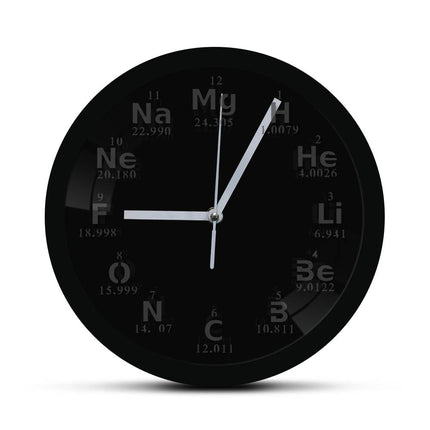 Zegar ścienny LED z tablicą Mendelejewa