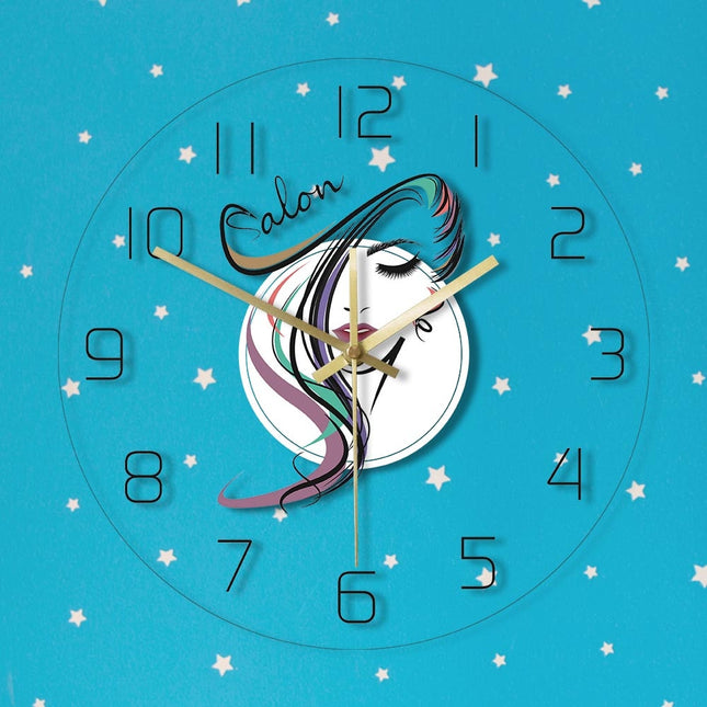 Nowoczesny zegar do salonu fryzjerskiego