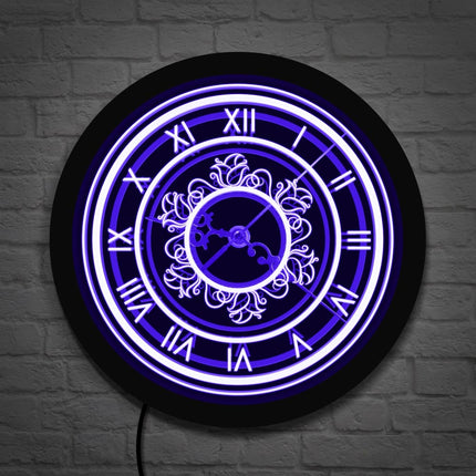 Zegar ścienny retro z oświetleniem LED