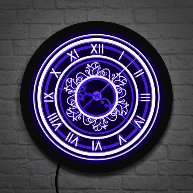 Zegar ścienny retro z oświetleniem LED
