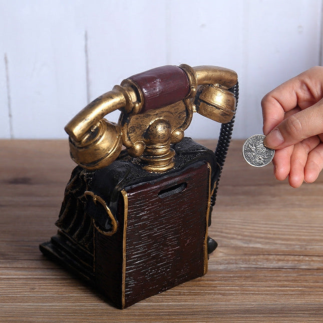 Zegar stołowy w kształcie telefonu retro