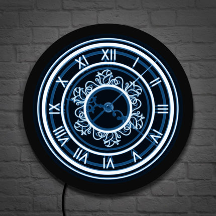 Zegar ścienny retro z oświetleniem LED