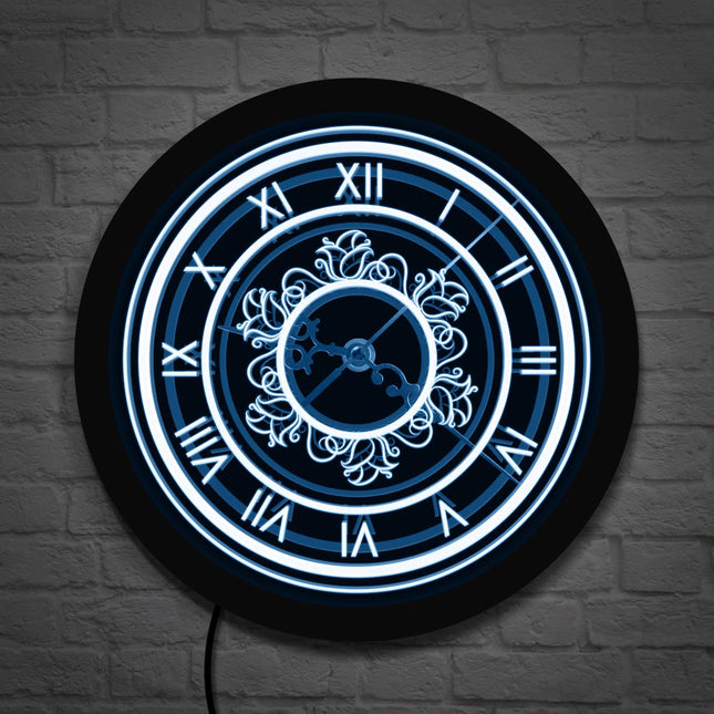 Zegar ścienny retro z oświetleniem LED