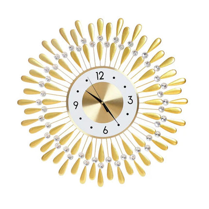 Zegar ścienny w kształcie słońca