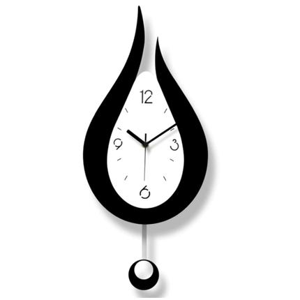 Nowoczesny zegar z wahadłem kształt łzy