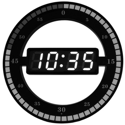 Okrągły cyfrowy zegar ścienny LED