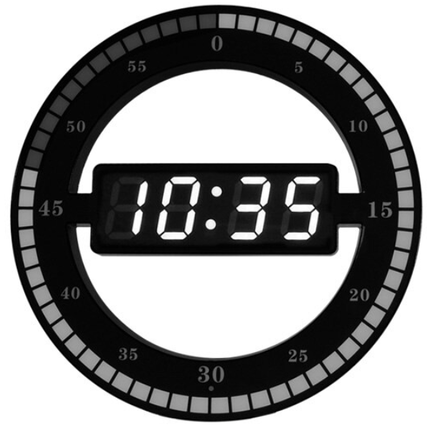 Okrągły cyfrowy zegar ścienny LED