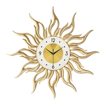 Zegar ścienny w kształcie słońca