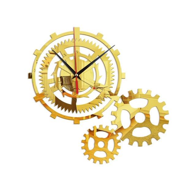 Dekoracyjny zegar ścienny koła zębate