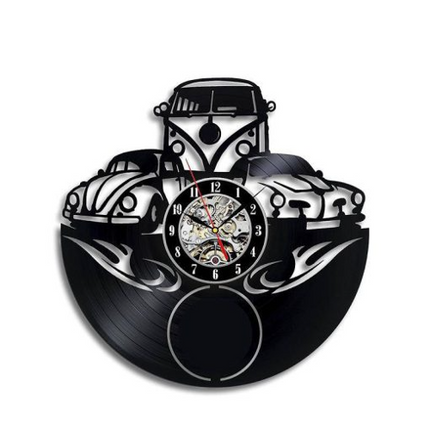 Zegar z winylu z samochodami Volkswagen