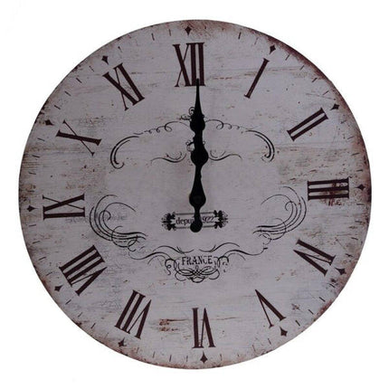 Drewniany zegar ścienny vintage 35cm