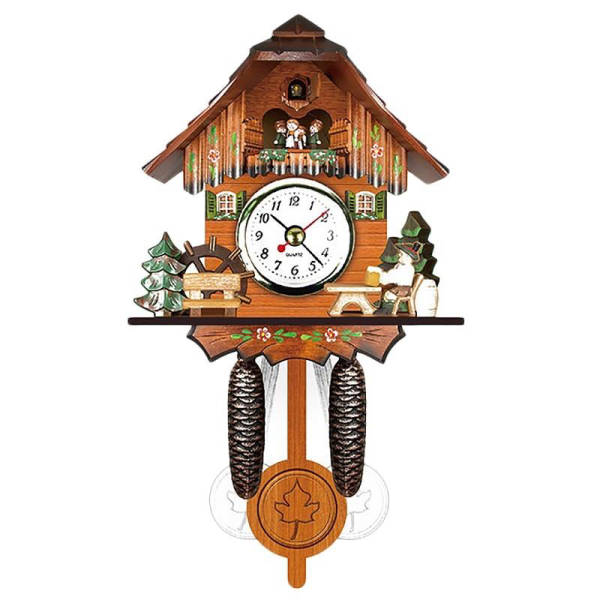 Designerski zegar z kukułką styl chalet