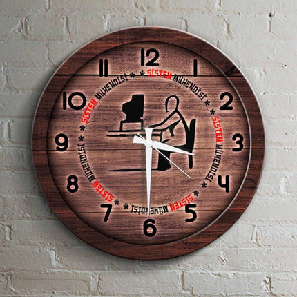 Drewniany zegar ścienny dla gracza