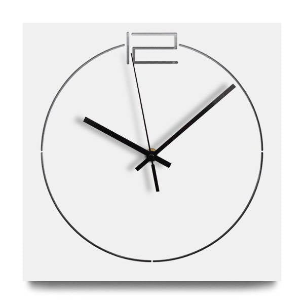 Nowoczesny minimalistyczny zegar kwadratowy na ścianę