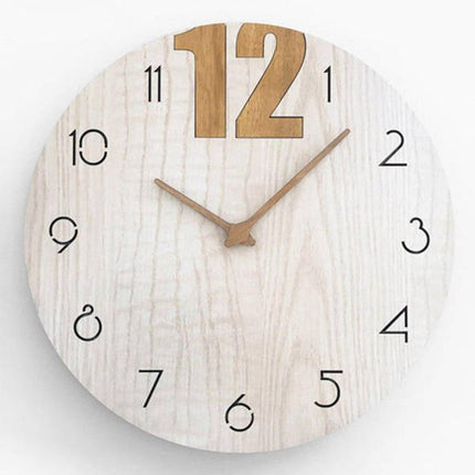 Designerski drewniany zegar w stylu skandynawskim