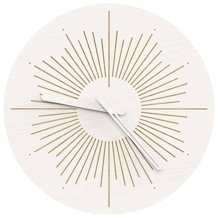Ozdobny zegar ścienny w kształcie słońca
