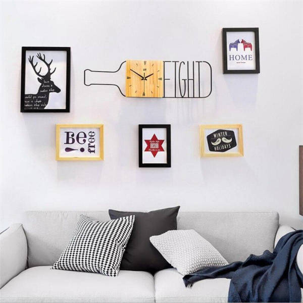 Nowoczesny zegar ścienny w kształcie butelki