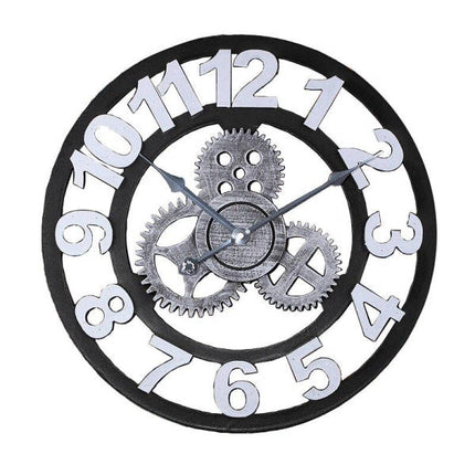 Klasyczny zegar industrialny z zębatkami
