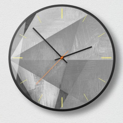 Nowoczesny zegar ścienny z geometrycznym wzorem