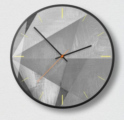 Nowoczesny zegar ścienny z geometrycznym wzorem