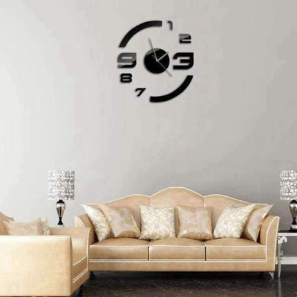 Nowoczesny zegar ścienny naklejany 3D