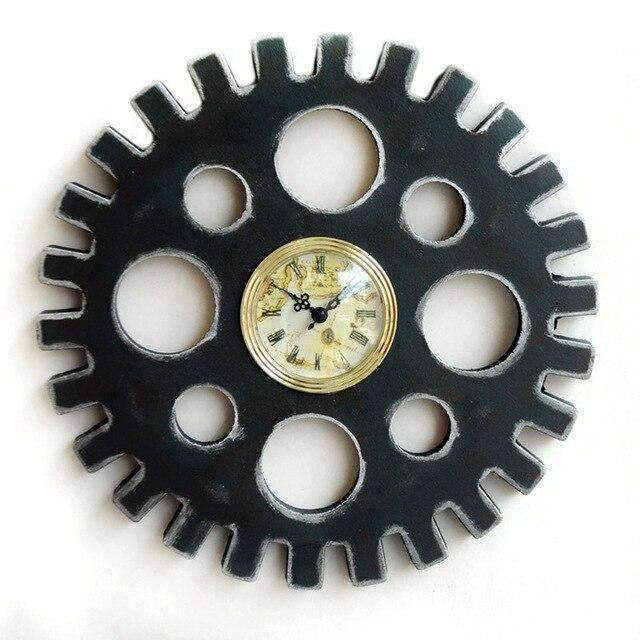 Zegar ścienny retro w kształcie zębatki
