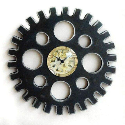 Zegar ścienny retro w kształcie zębatki