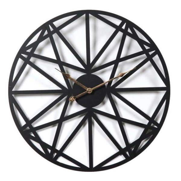 Metalowy zegar ścienny ażurowy styl loft