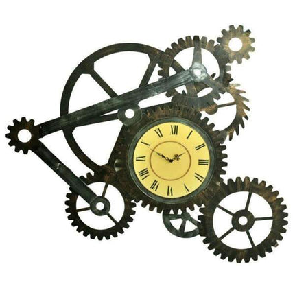 Duży zegar ścienny w stylu steampunk