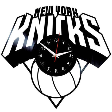 Czarny zegar ścienny logo New York Knicks