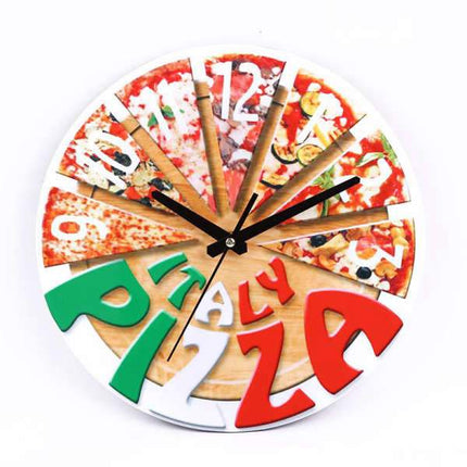 Zegar ścienny w kształcie włoskiej pizzy