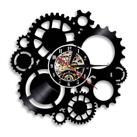 Zegar ścienny steampunk w kształcie przekładni